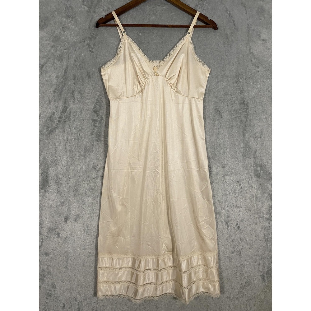 Classic Cream Satin Slip Chemise
